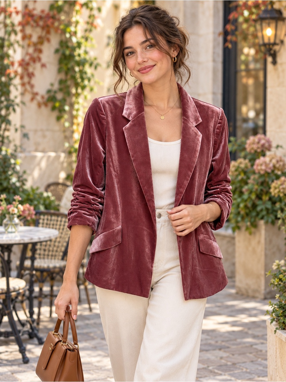 Skies Are Blue Rose Velvet Blazer XS Cottagecore NWOT